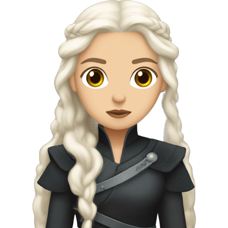 daenerys targaryen dark eyes dark clothes long hair emoji