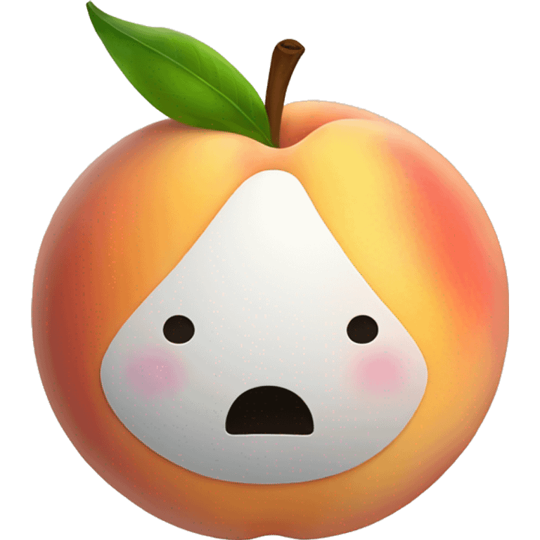 One peach with no face with a bow around it  emoji