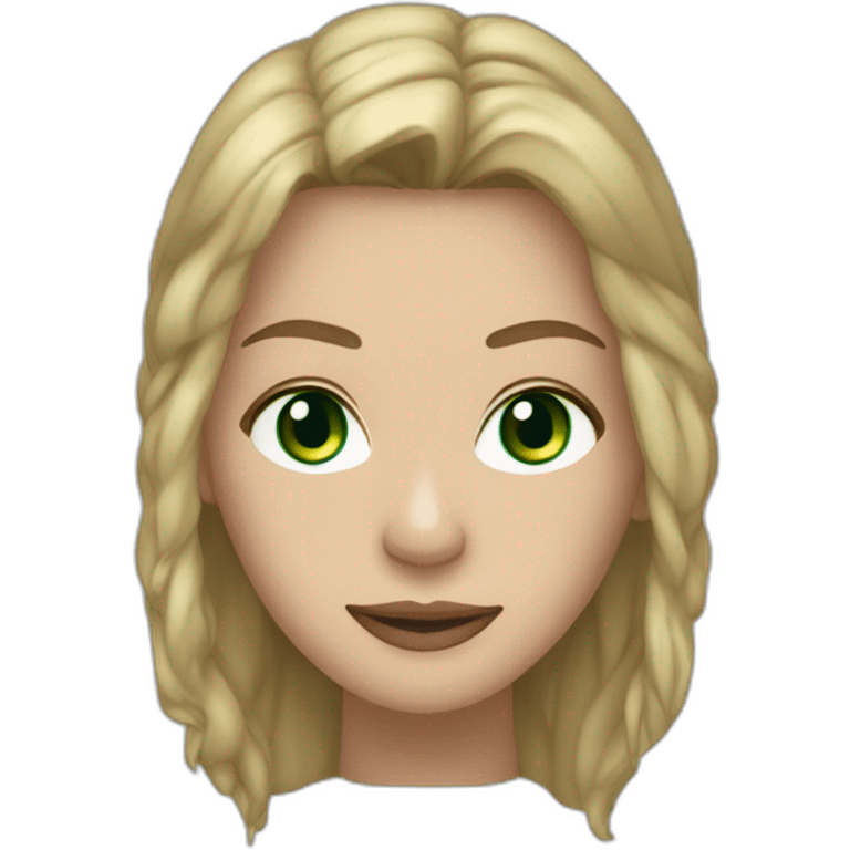 Dwayne Jhomson and White girl green eyes ans very long dark blond hair emoji