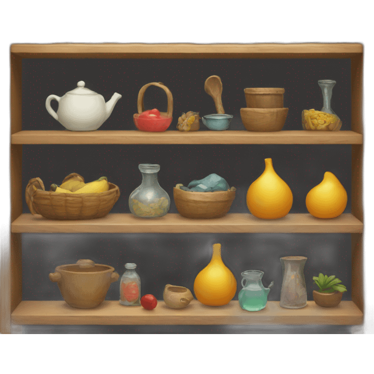 shelf with rare objects emoji