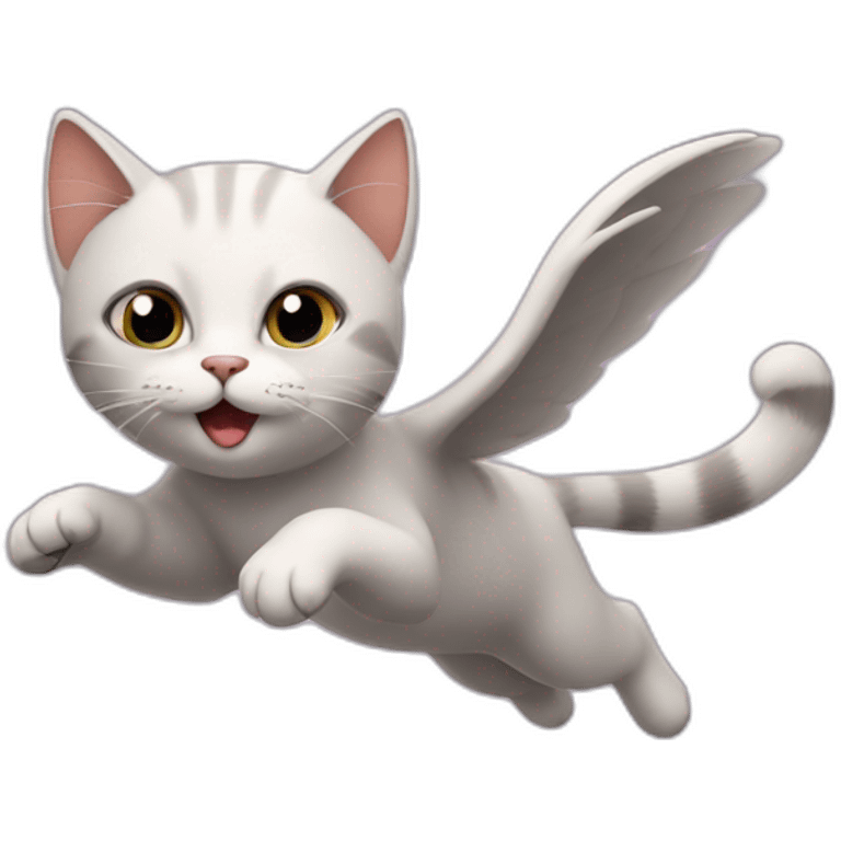 Cat flying emoji