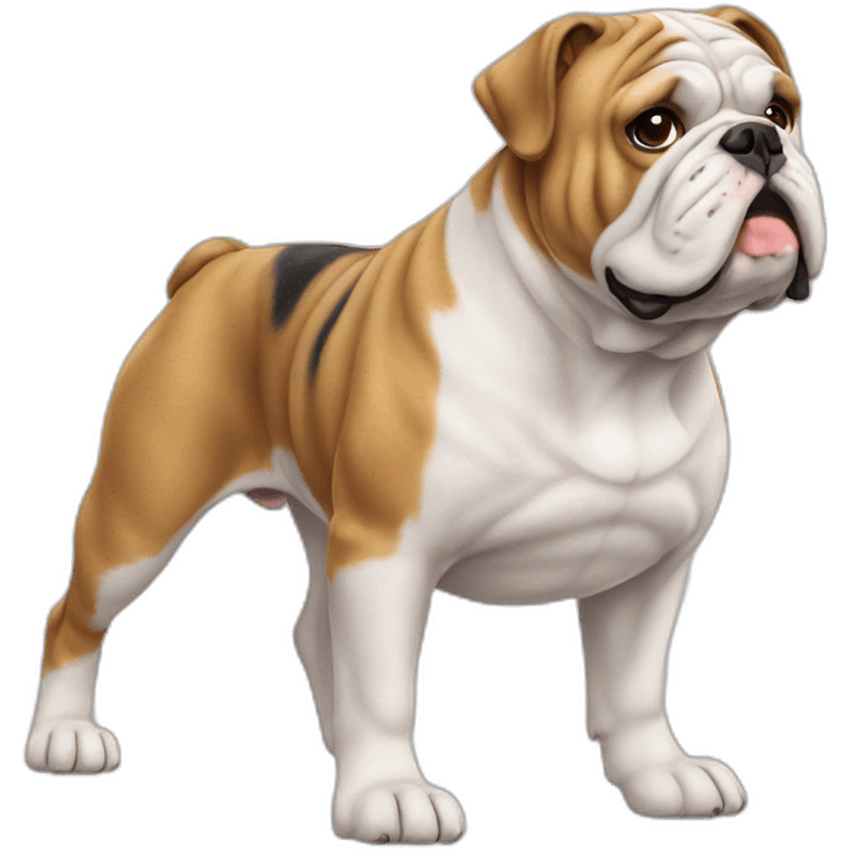 Dog english Bulldog full body emoji