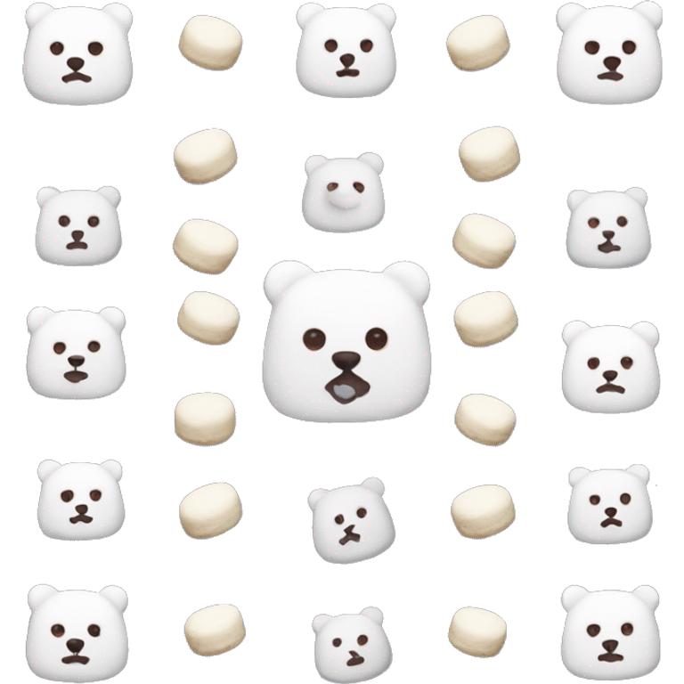 Bear-shaped marshmallows emoji