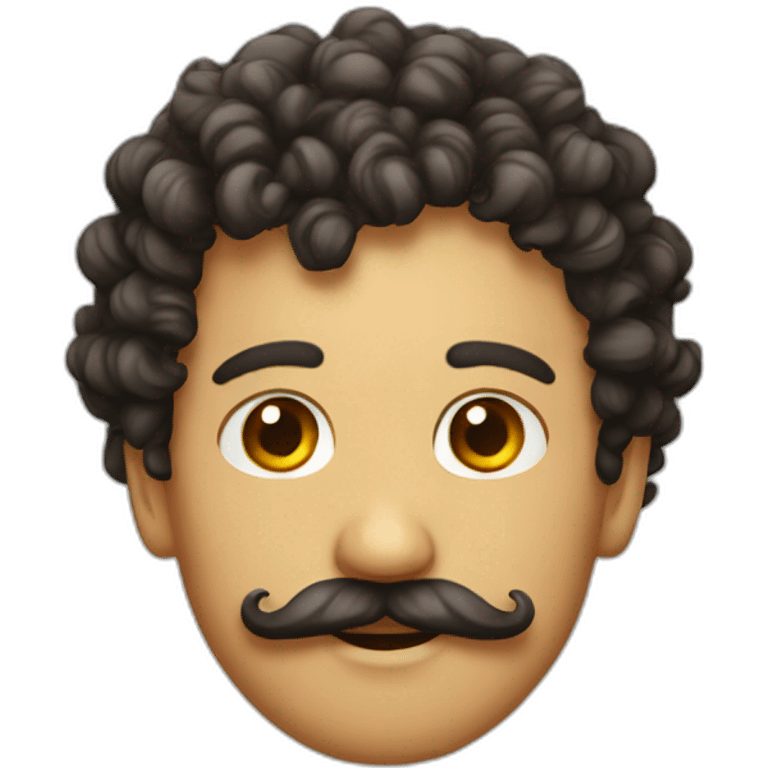 curly mustache emoji