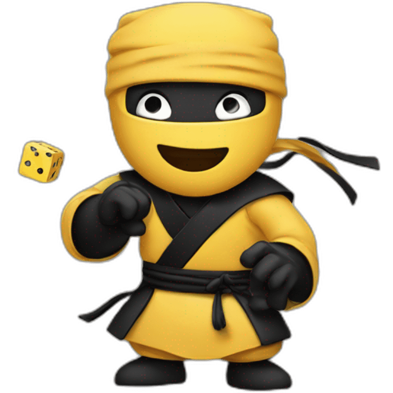 ninja playing dice emoji