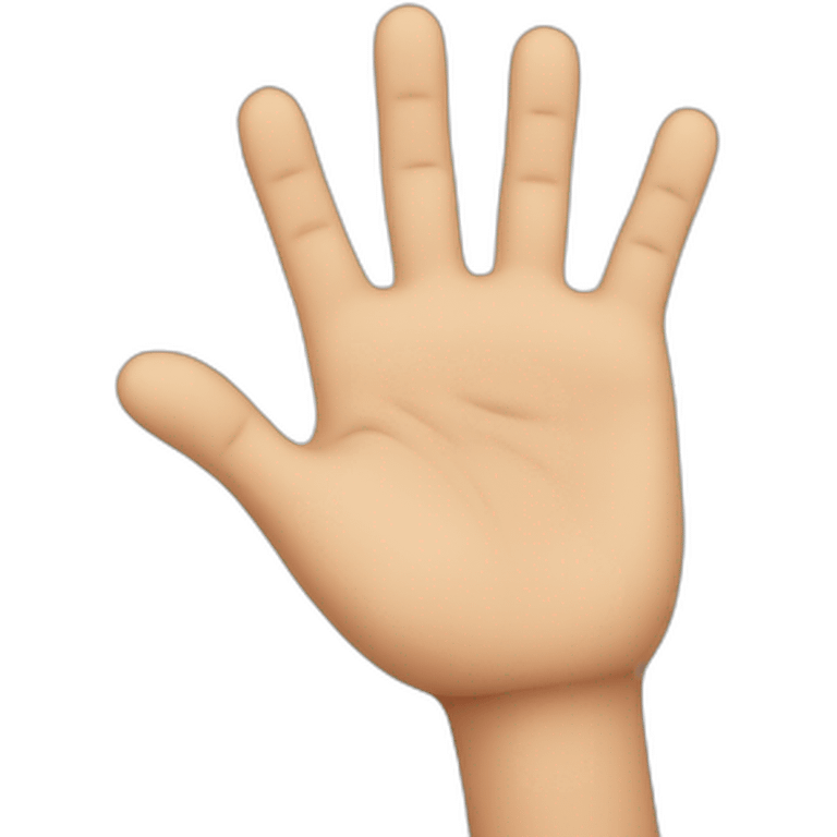 6 fingers hand emoji