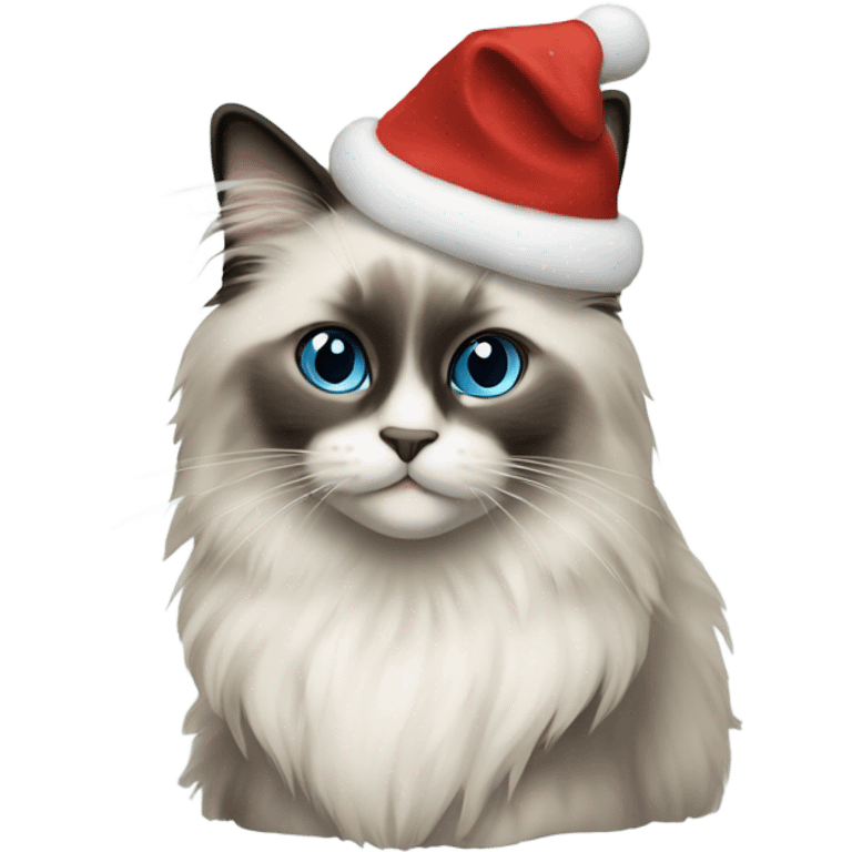 Ragdoll cat Christmas emoji