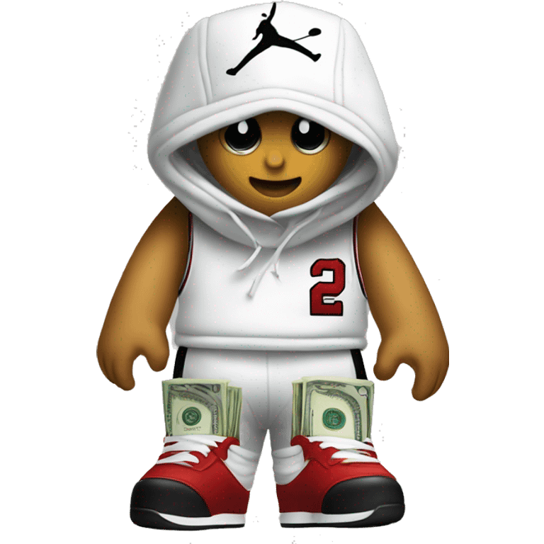 money wearing jordans 1’s emoji