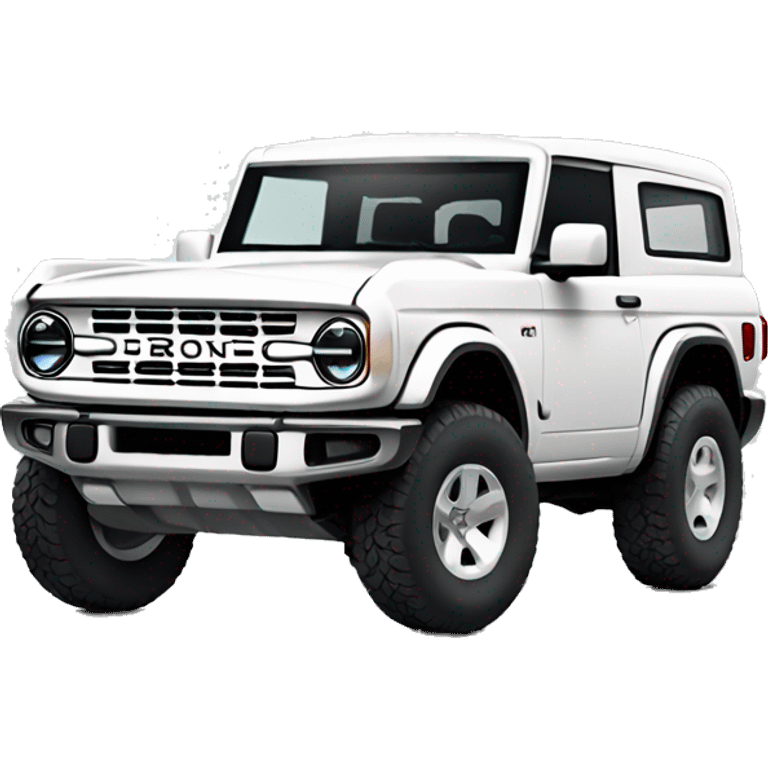 2024 white ford bronco  emoji