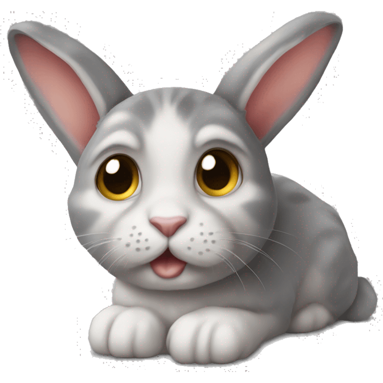 A rabbit like cat emoji