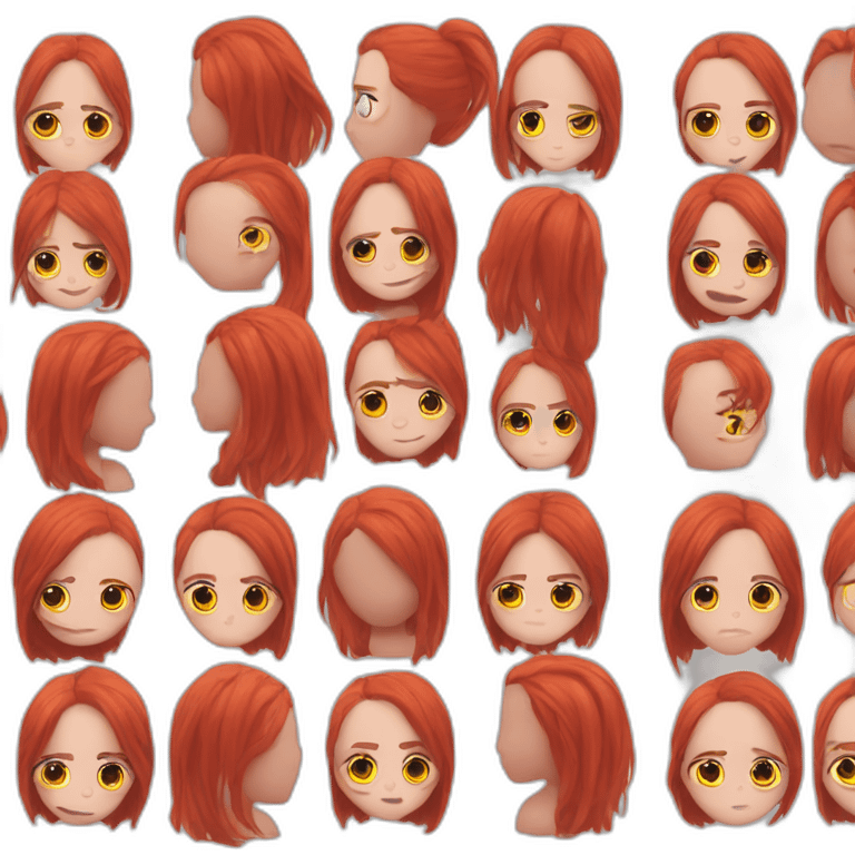 Billie eilish red hair and black emoji