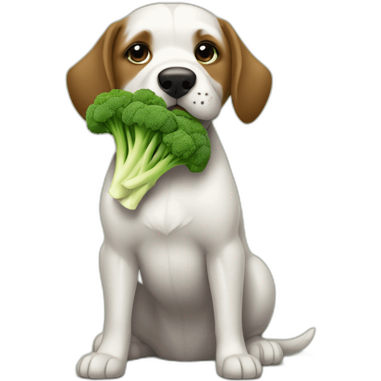 perro bodeguero con brocoli emoji