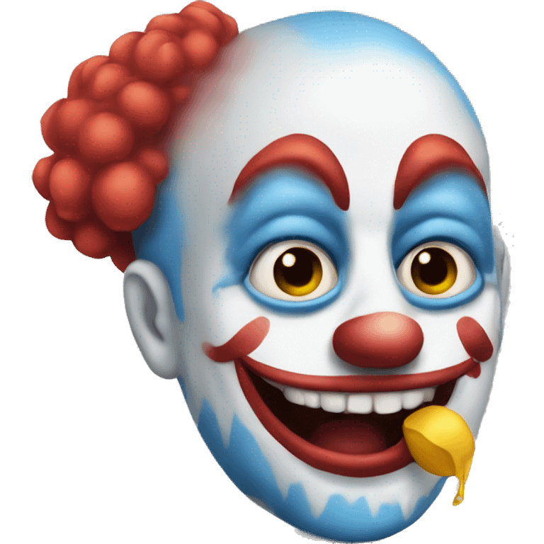 Haz un emoji de un payaso tirando besos emoji