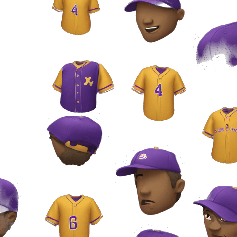 Purple and gold baseball jersey  emoji