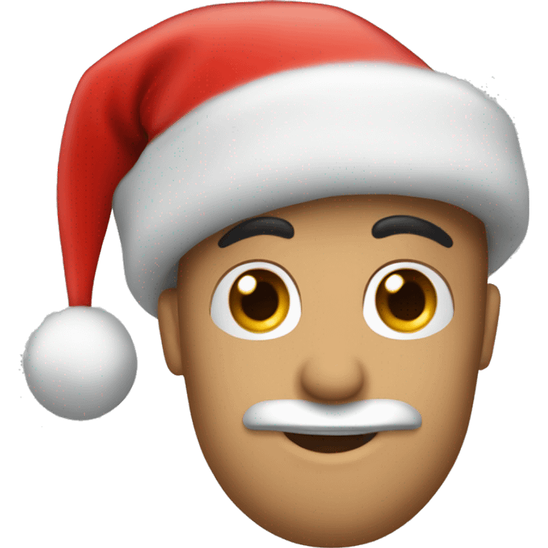 Corazón con gorro de navidad emoji