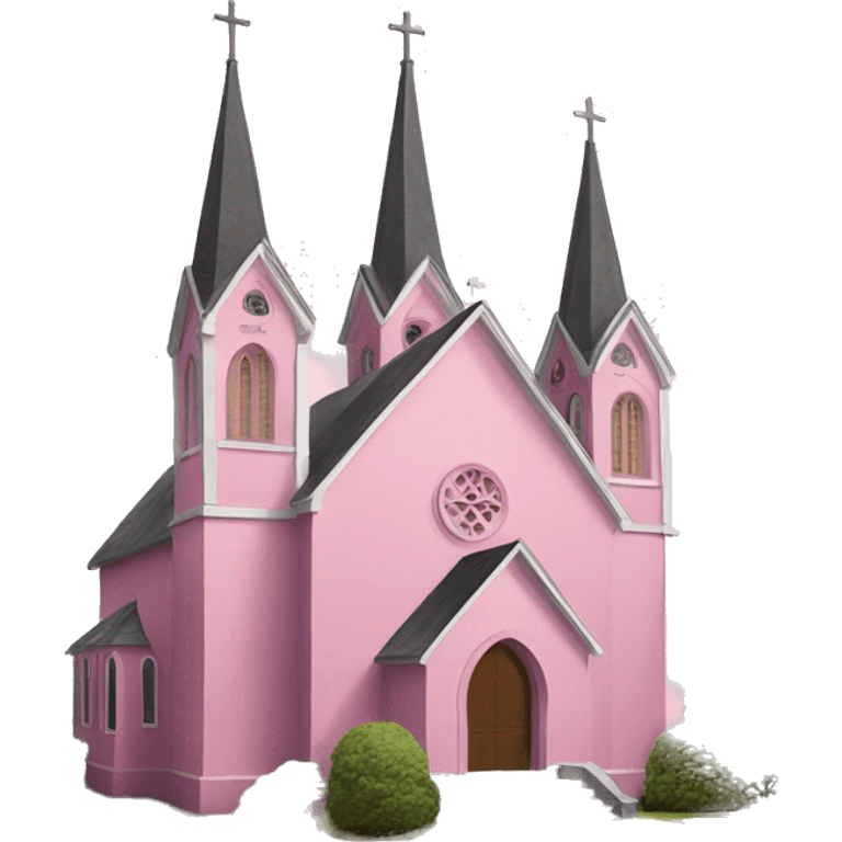 Pink church emoji