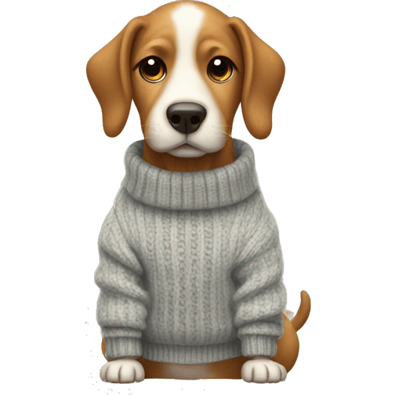 Dog with sweater emoji