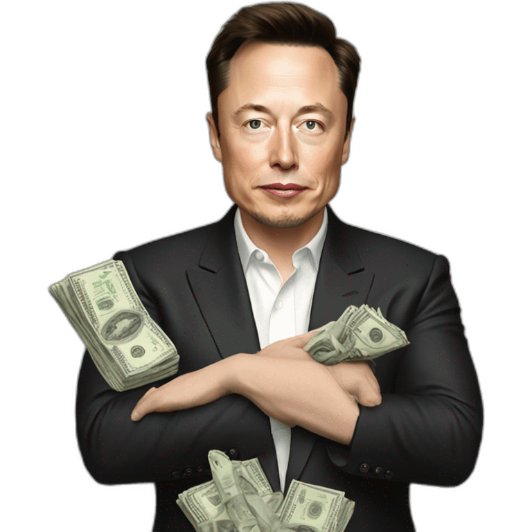 Elon musk counting money emoji