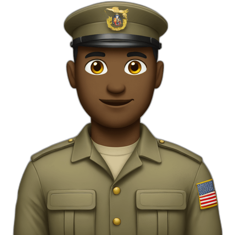 White Military soldier emoji