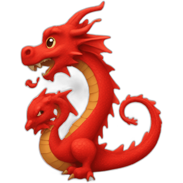 red dragon shaped like ampersand emoji