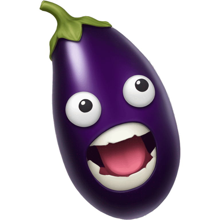 Freaky eggplant emoji