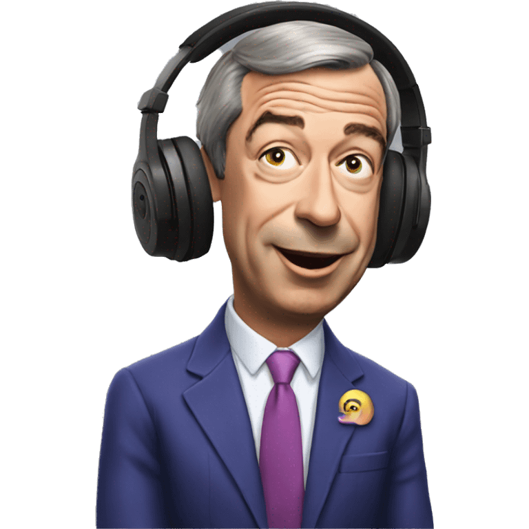 Nigel Farage listening to music  emoji