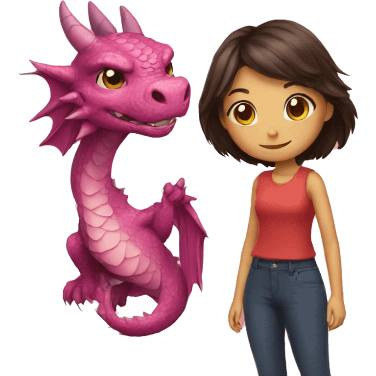 Dragon and Girl emoji