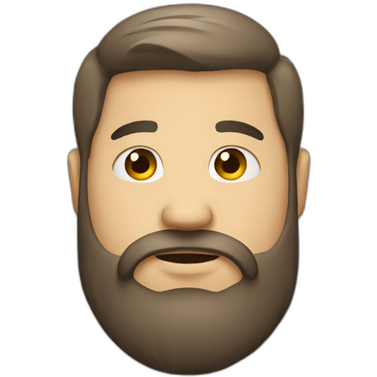 Bearded chubby guy emoji