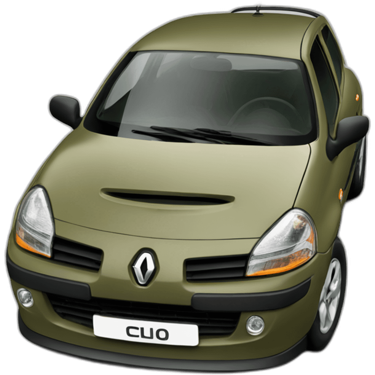 Renault Clio 2 Khaki olive color emoji