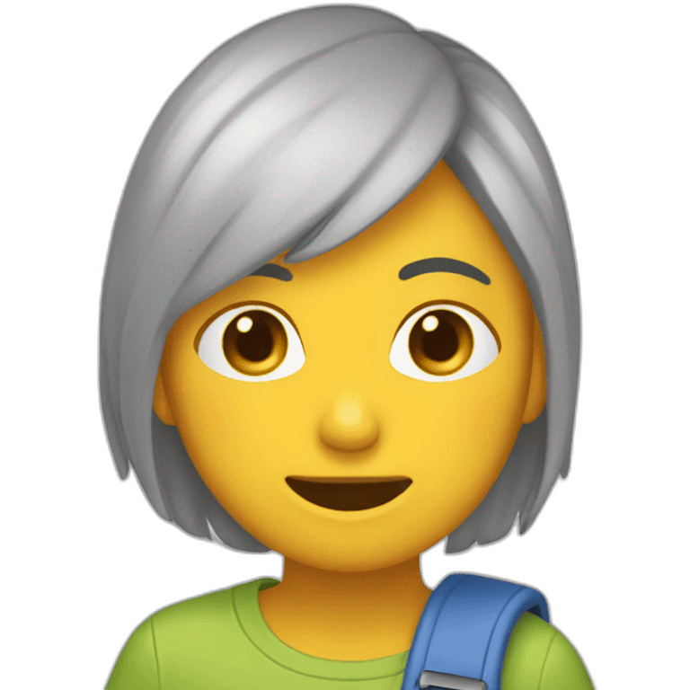 chica guapa diciendo adios emoji