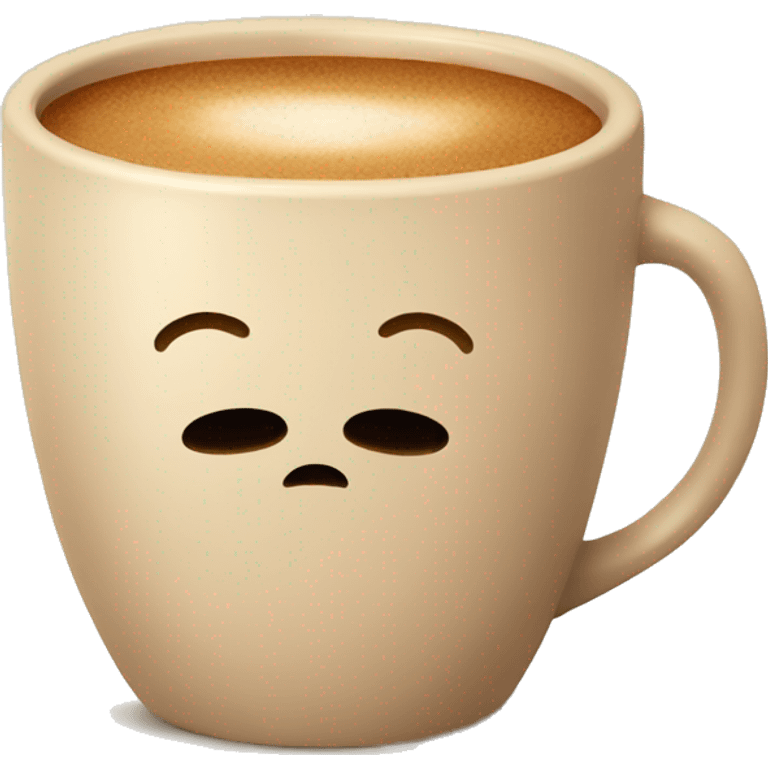 Warm coffee in a beige mug emoji