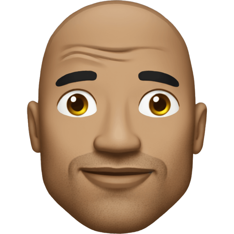 the rock with a mobile phone emoji