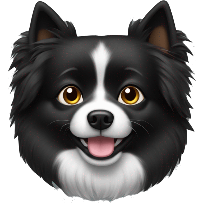 Black spitz female dog emoji