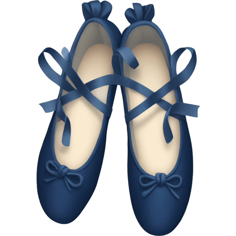 Navy blue ballet shoes  emoji