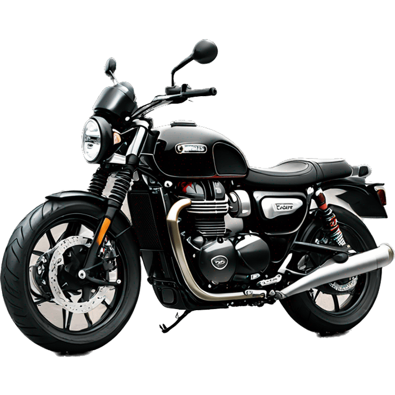 triumph black street twin 900 side view emoji