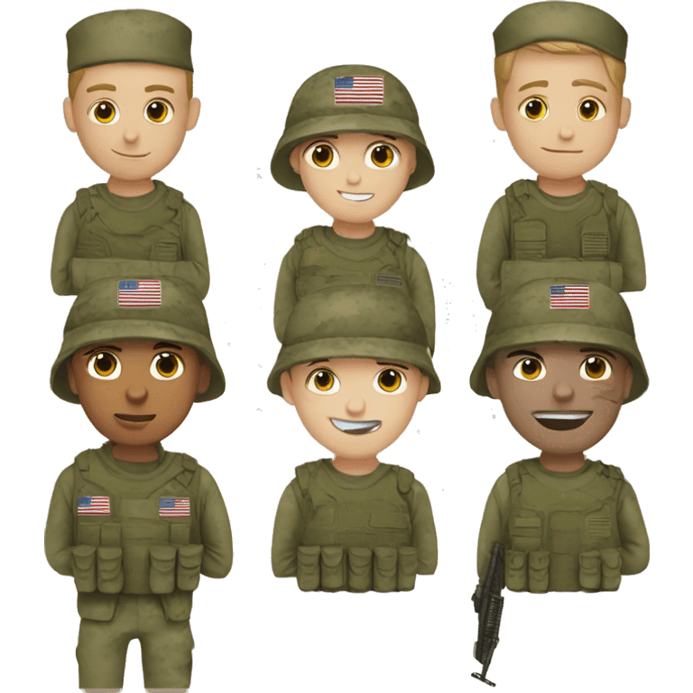 USA soldiers  emoji