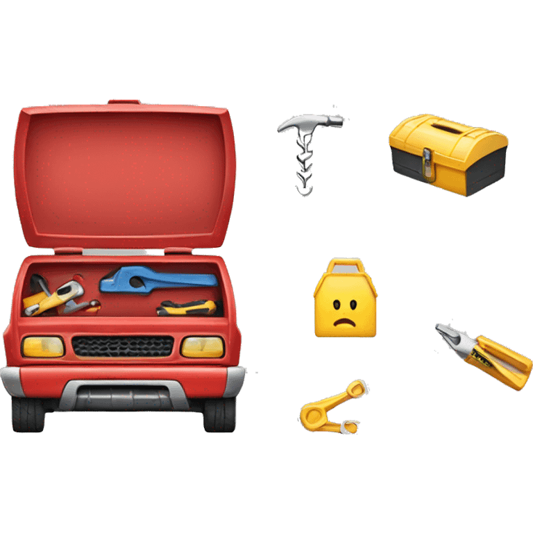 Car and toolbox emoji