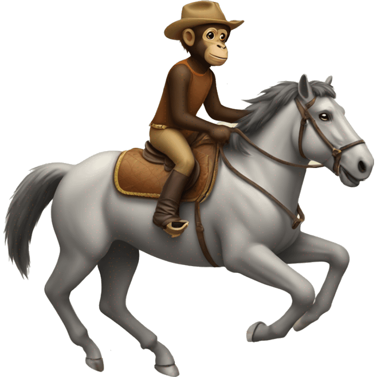 Monkey riding a horse emoji