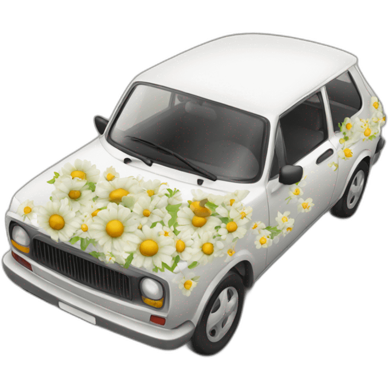 Voiture fleur emoji