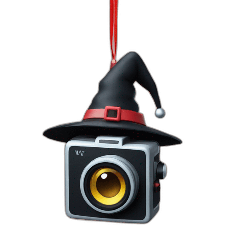 stereo vr camera witch christmas decoration emoji