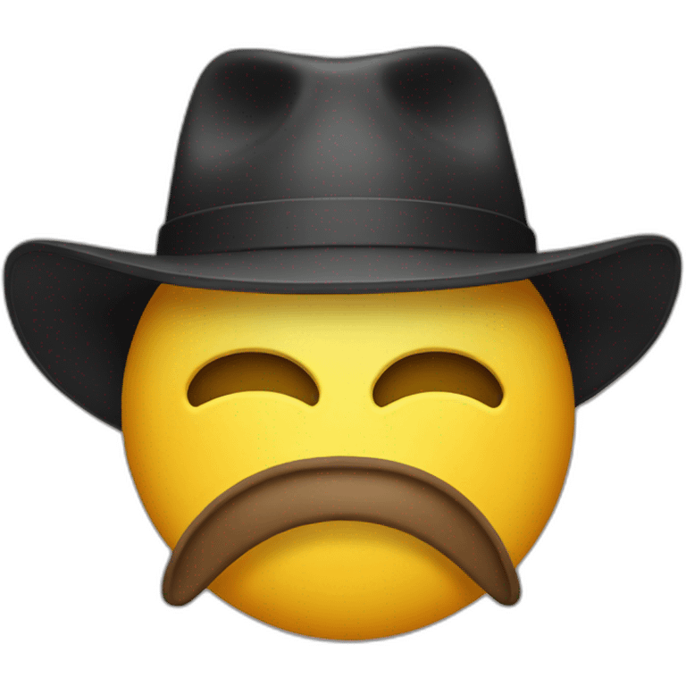 Hat with a mouth emoji