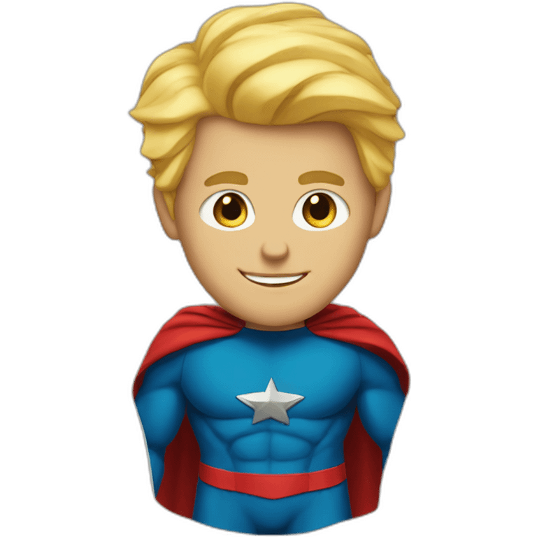 Blond male Superhero emoji