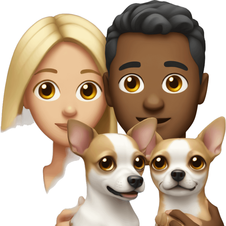 Couple with chihuahua emoji