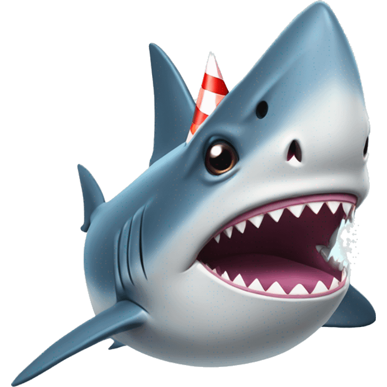 shark with party hat emoji