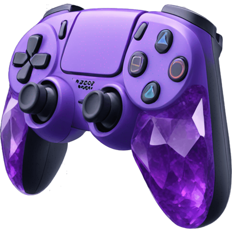 Purple crystal ps5 controller emoji