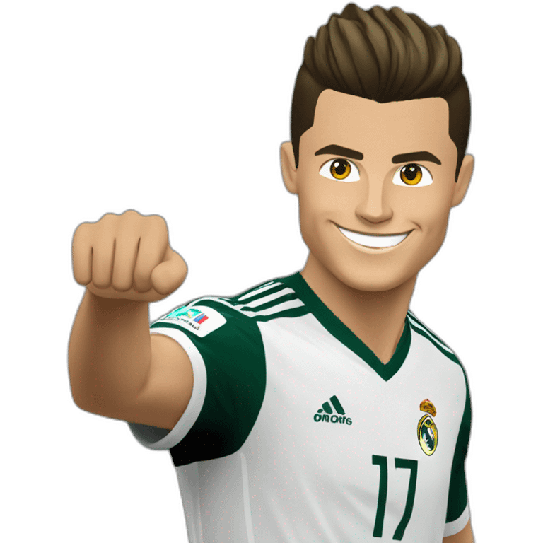 cristiano ronaldo qui fait sa célébration  emoji