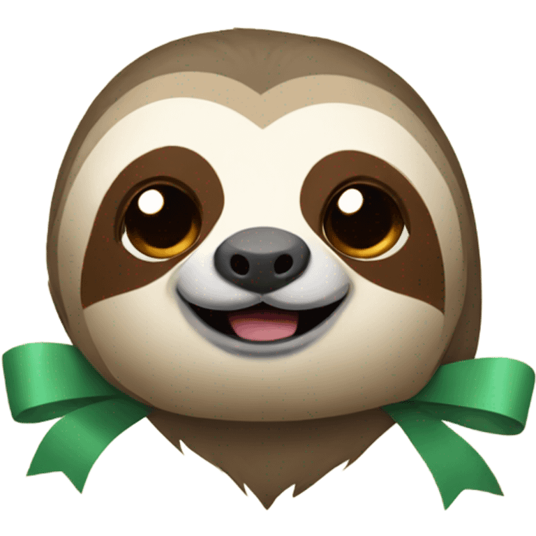 sloth with a bow emoji