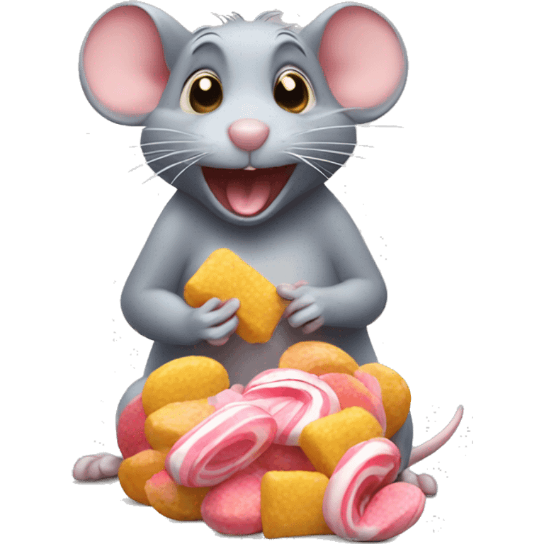 rat eating candy emoji