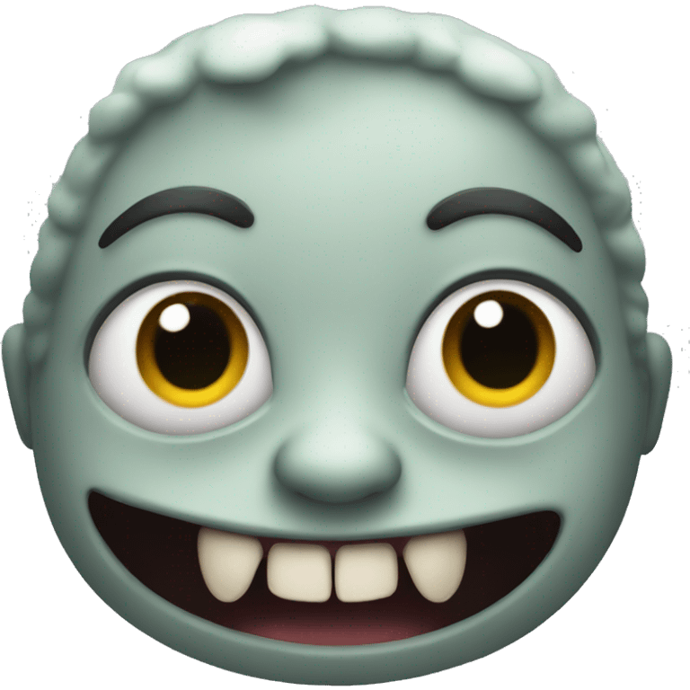 realistic smiling scary creature with no skin emoji