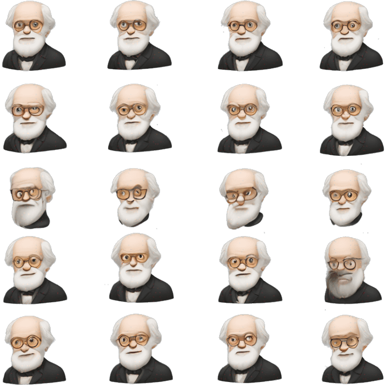 Charles Darwin en professeur emoji